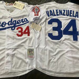 Mitchell & Ness LOS ANGELES DODGERS FERNANDO VALENZUELA 1981 JERSEY Sz M,L,XL,2X